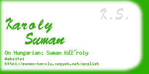 karoly suman business card